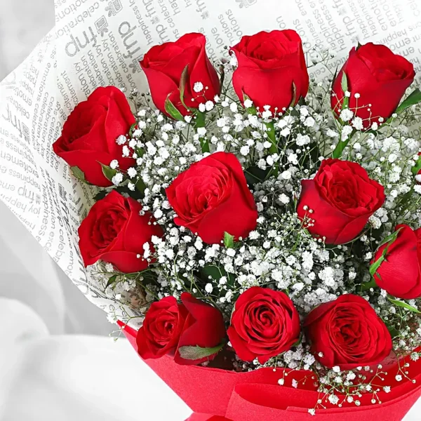 Confetti Of Love Red Roses Bouquet - Image 2