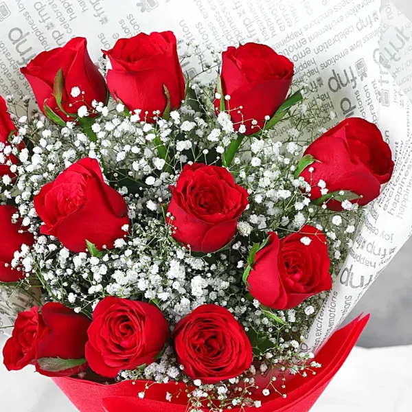 Confetti Of Love Red Roses Bouquet - Image 4